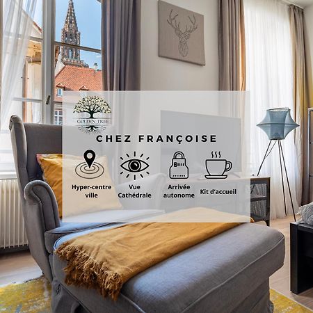 ストラスブールChez Francoise - Hyper-Centre, Vue Cathedraleアパートメント エクステリア 写真