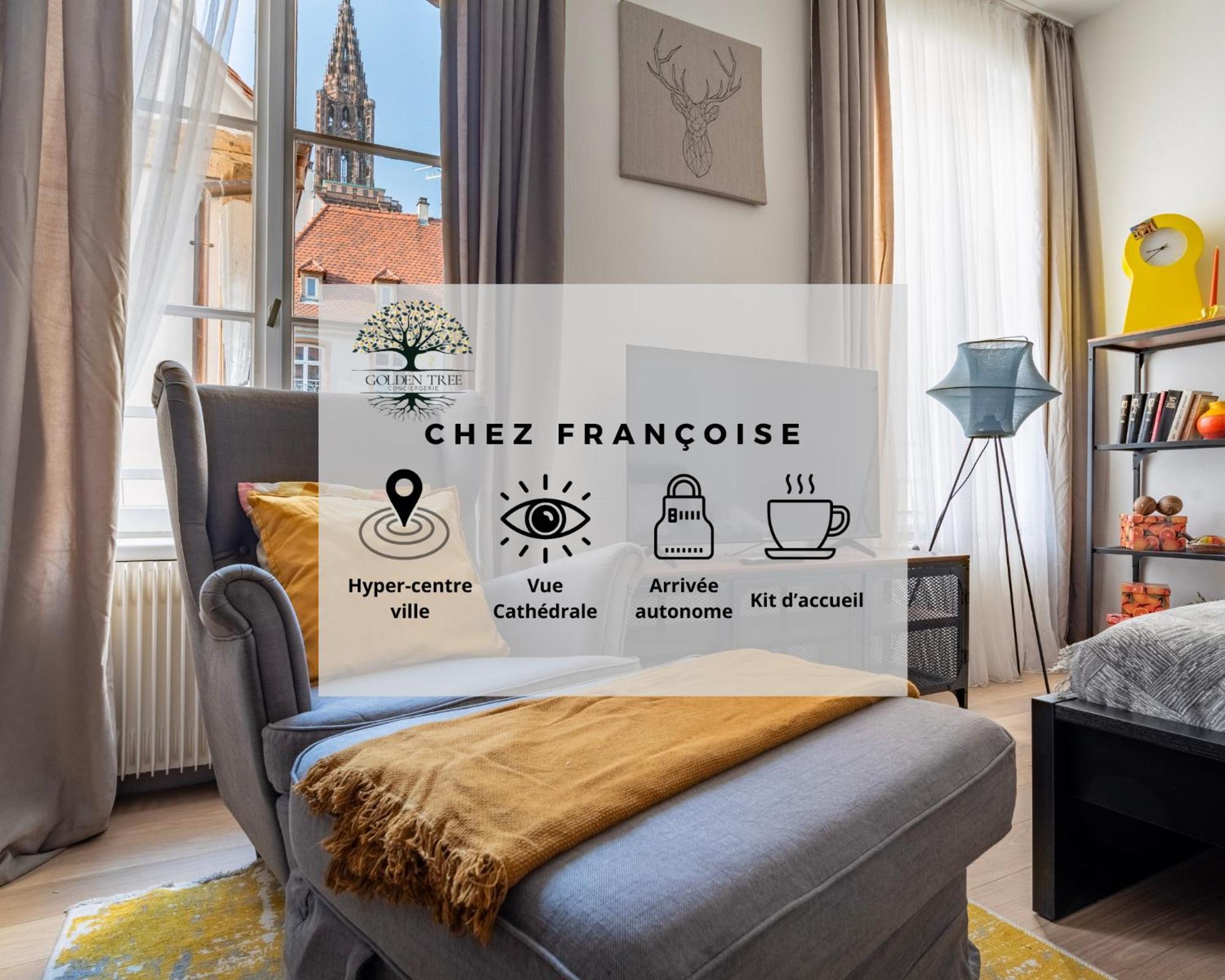 ストラスブールChez Francoise - Hyper-Centre, Vue Cathedraleアパートメント エクステリア 写真